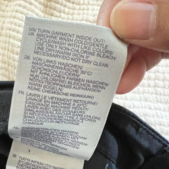 NYDJ Marilyn Straight Jeans Womens Sz 12 Black Denim Mid Rise Lift Tuck Stretch - Picture 11 of 15